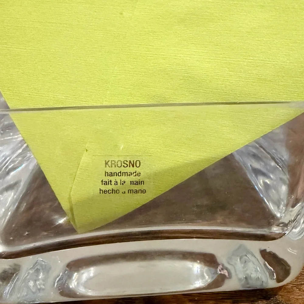 Crate & Barrel Glass Square Bowl